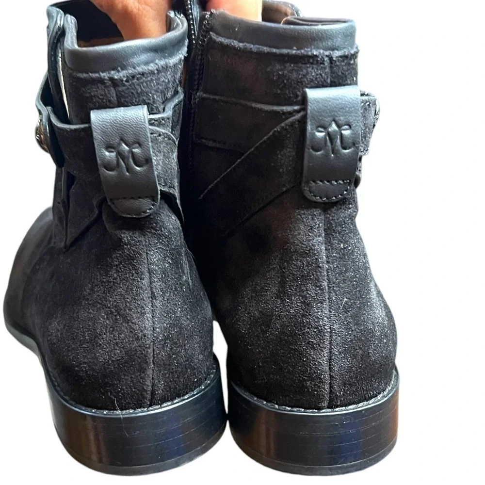 ▶️ Johnston & Murphy ◀️ Darby Snap Bootie All Leather Black Suede Women’s 8